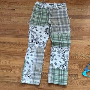 Jaded London Bandana Patchwork Jeans